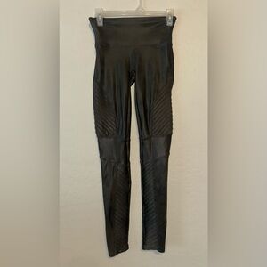 Spanx‎ Faux Leather Moto Leggings High Rise full Length Women’s M Gunmetal Grey